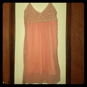 Baby pink mini dress